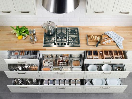 厨房装修整体橱柜设计：橱柜拉篮的常见尺寸及分类